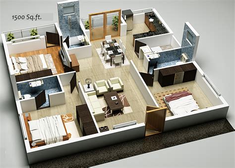 The 3d elevation of the proposed final floor plans is also. 1500 sq ft 3 BHK 3T Apartment for Sale in SV INFRA Maple ...