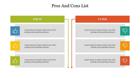 Pros Cons List Template