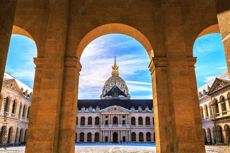 Main Courtyard Of Les Invalides National Residence Of Invalids In