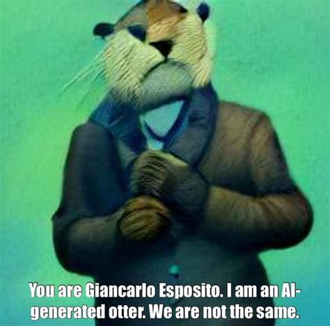 You Are Giancarlo Esposito I Am An Al Generated Otter We Are Not The