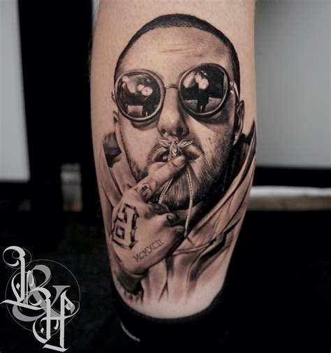 Black and Grey Realism Portrait of Mac Miller Tattoo - Love n Hate