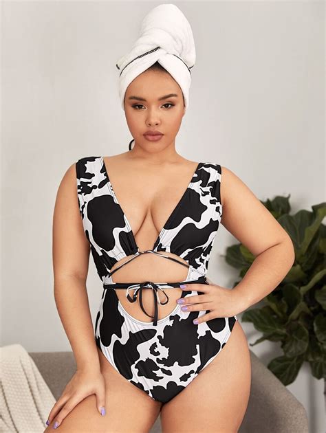 Kylie Jenners Cow Print Swimsuit From WeWoreWhat Is Back In Stock