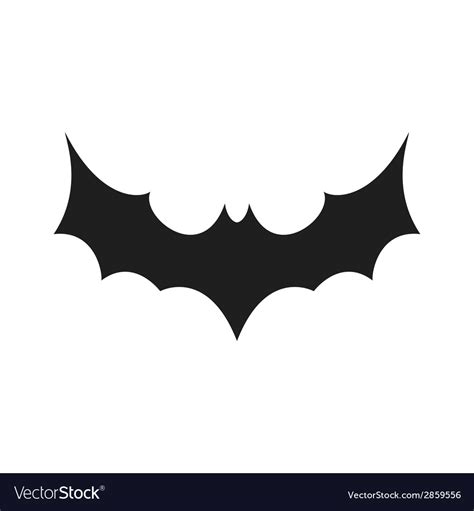 Simple Black Bat Icon Royalty Free Vector Image