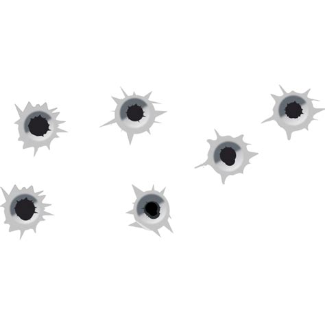 Set Of Bullet Holes Free Svg