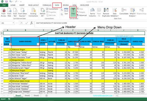 Cara Menampilkan Data Tertentu Dengan Fitur Autofilter Filter Pada Ms Excel