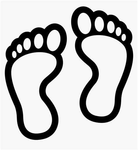 Two Black Feet Right And Left Foot Royalty Free Svg Cliparts Clip