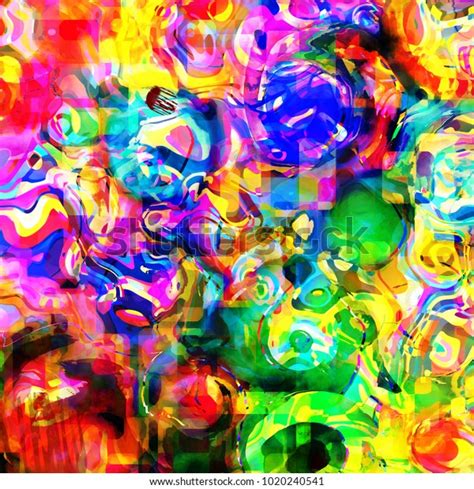 Really Crazy Colorful Abstract Background Stock Illustration 1020240541