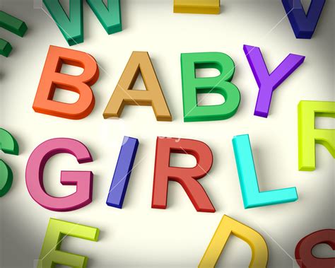 Baby Girl Written In Kids Letters Royalty Free Stock Image Storyblocks
