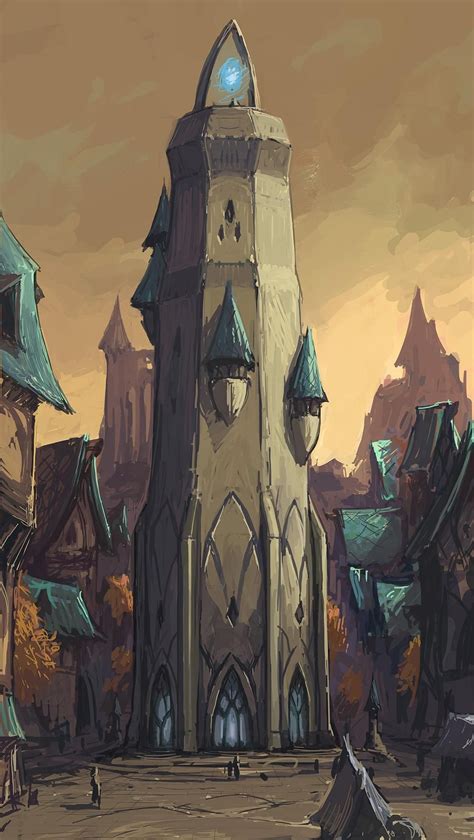 Ben On Twitter Fantasy Concept Art Wizard S Tower Fantasy City