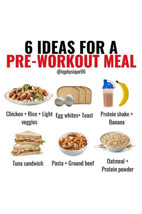 Pre Workout Meal Ideas Alimentos Fitness Porciones De Comida