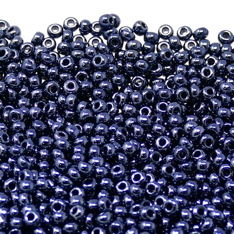 Preciosa Seed Beads 80 Metallic Gunmetal 20g Beads And Beading