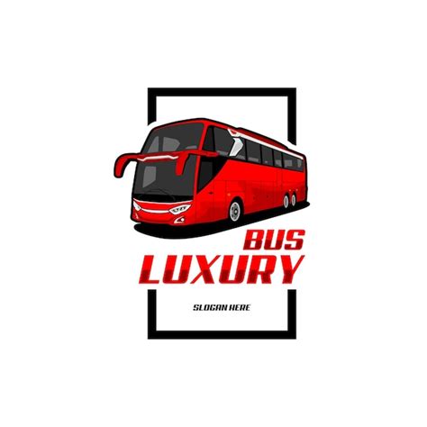 premium vector a bus logo with the words bus luxury on it
