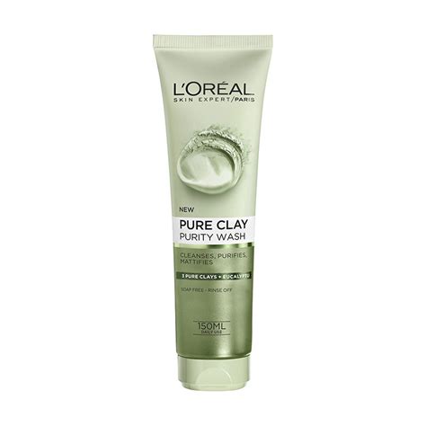 Pure Clay Eucalyptus Purifying Face Wash Green 150ml Loréal Paris