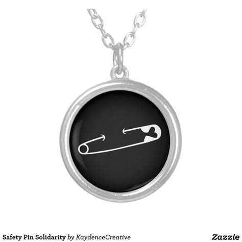 Safety Pin Solidarity Necklace Love Necklace Silver Plated Necklace