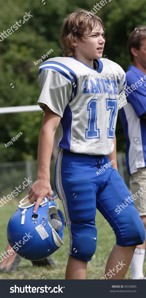 Portrait Of Youth Football Player At Game Stock Photo 8533885