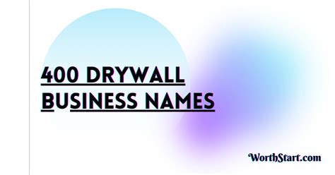 400 Best Catchy Drywall Business Names