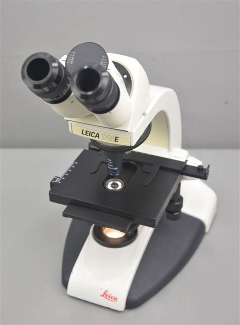 Used Leica Dme Upright Compound Binocular Microscope W 4x 10x 40x