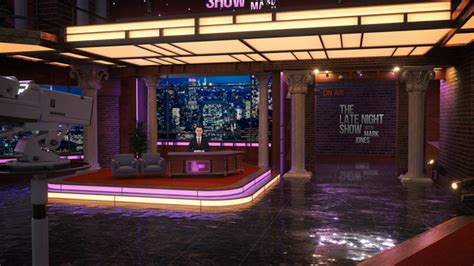 Late Night Talk Show Virtual Studio Set After Effects Project Files