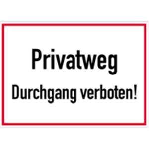 Forum themen beiträge letzter beitrag; Schild Privatweg Durchgang verboten 25 x 35cm Alu: Amazon ...
