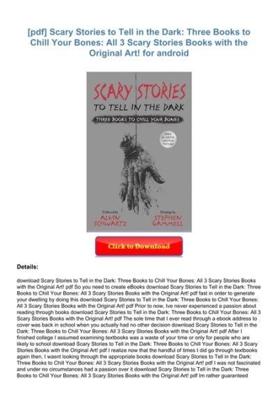 Pdf Scary Stories To Tell In The Dark Three Books To Chill Your