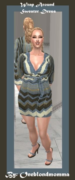 Mod The Sims Wrap Around Sweater Dress For Momma Lisa