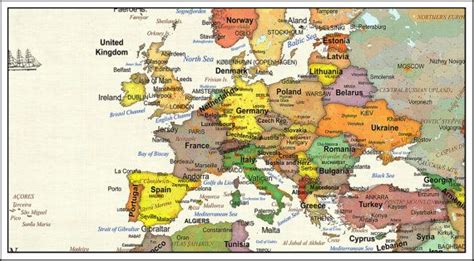 Custom Map Of Europe