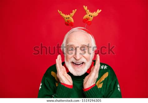 Photo Funny Santa Man Pretty Horns Stock Photo 1519296305 Shutterstock