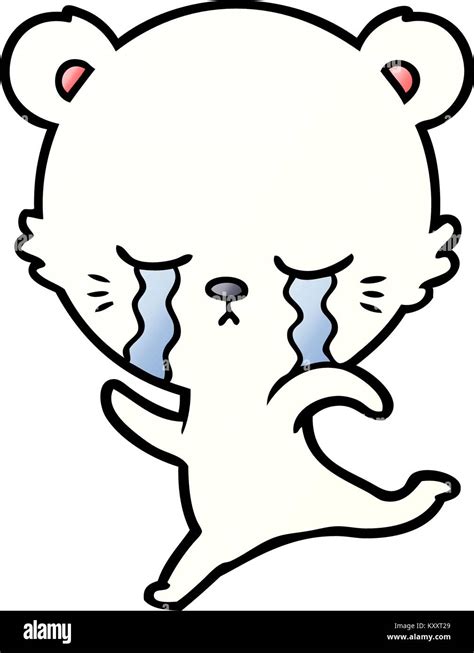 Sad Little Polar Bear Cartoon Stock Vector Image And Art Alamy