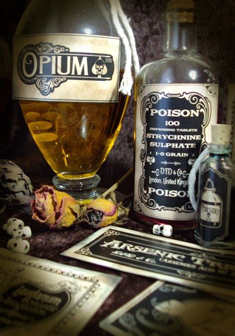 Halloween Apothecary Victorian Poison Labels By Damnfrenchdesserts