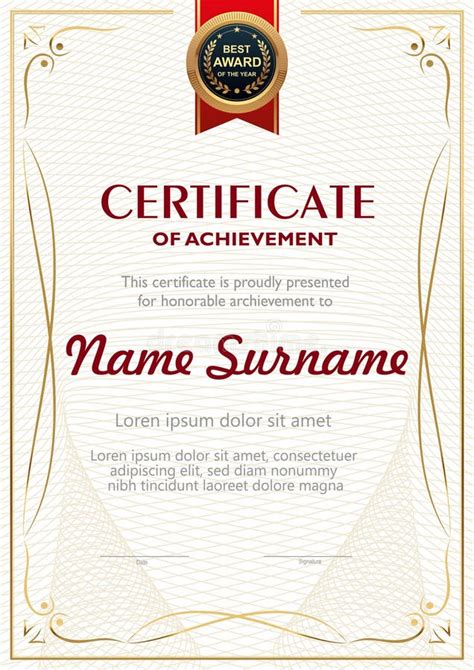 Vector Certificate Template In Brown Color With Green Frame And Woman