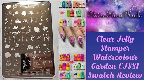Clear Jelly Stamper Stamping Plates Swatch Review Featuring Cjs 81