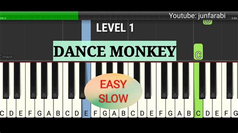 Tutorial Dance Monkey Piano Easy Slow Youtube