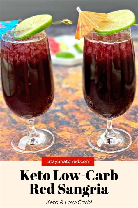 Easy Keto Low Carb Red Sangria Wine Cocktails Vodka Drinks Low