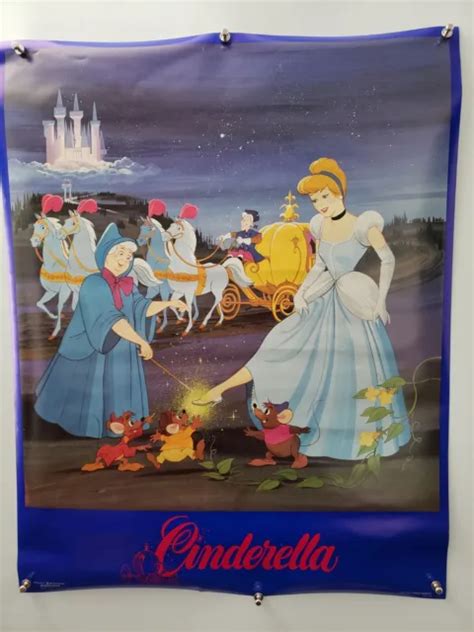Cinderella Walt Disney Original 1990s Vintage Poster Animation Movie 22