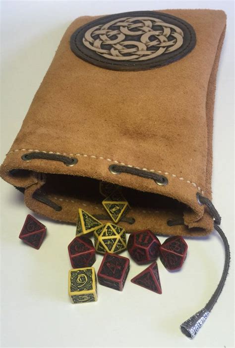 Celtic Leather Dice Bag Dice Bag Leather Pouch Leather