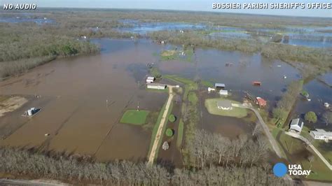Drone Footage Shows Widespread Flooding In Louisiana
