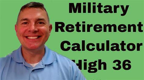 Military Retirement Calculator High 36 Youtube