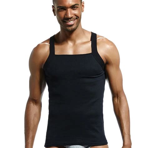 Fashion Sexy Mens Tank Tops Solid Vest Brand Sexy Tanks Sleeveless