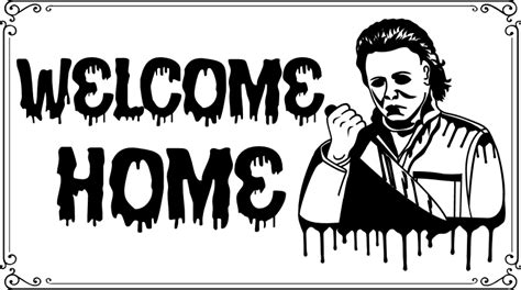 Welcome Home Scary Halloween Doormat Decor Free Svg File For Members