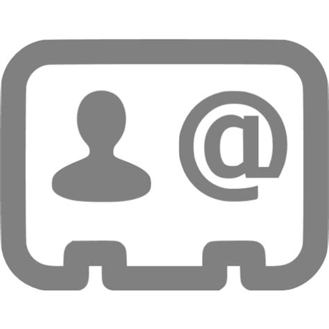 Gray Business Contact Icon Free Gray Contact Icons