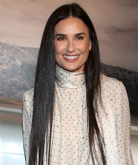Demi Moore Long Straight Black Hairstyle Hairstyles