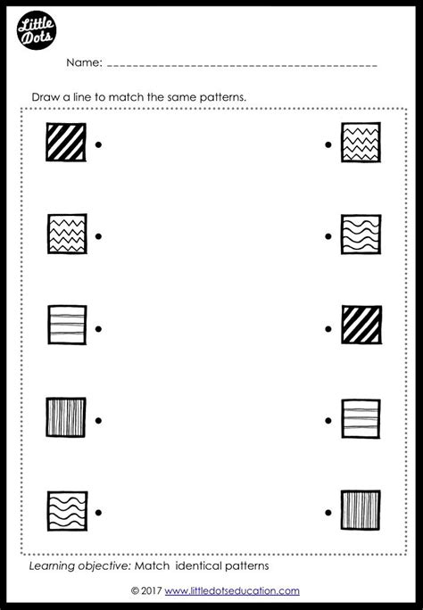 Preschool Patterns Matching Worksheets And Activities