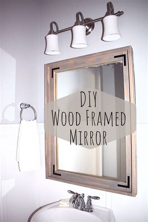 Diy Farmhouse Wood Framed Mirror Dont Replace That Builder Grade