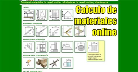 Cálculo de Materiales de Construcción Online REQUISITOS Y MAS