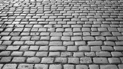 Black And White Photo Of Cobblestone Pavement Stock Photo Image Of