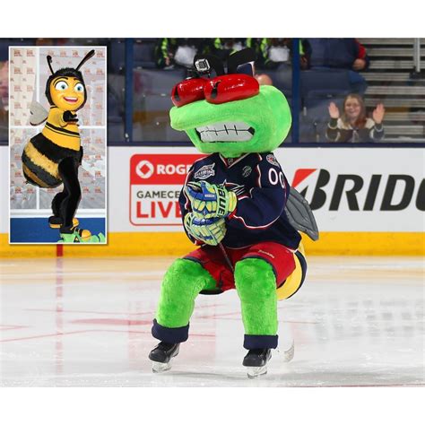 National hockey league (view other teams from national hockey. Columbus Blue Jackets mascot Stinger inset Bee Movie Barry