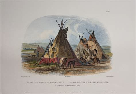 A Skin Lodge Of An Assiniboin Chief Kiechel Fine Art