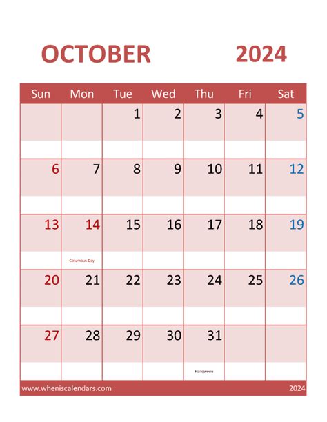 Printable Calendar Free October 2024 Monthly Calendar