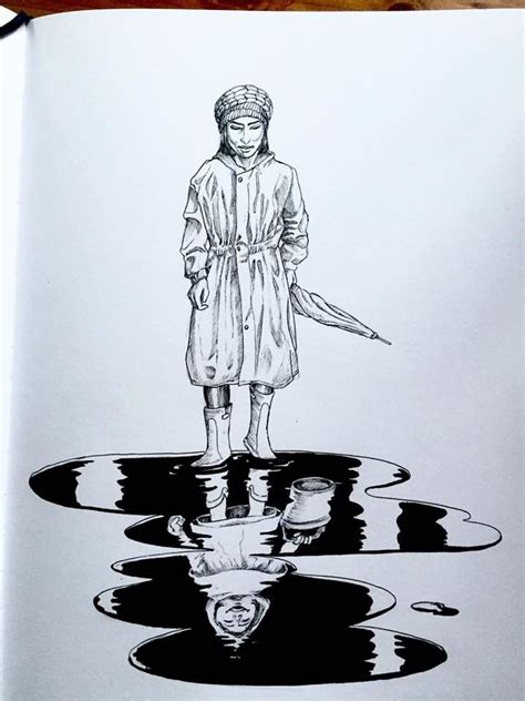 Easy Reflection Drawing Arfaanmahrianne