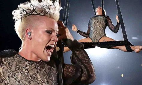 Pink Swings Upside Down In Daring Acrobatic Performance At Grammys